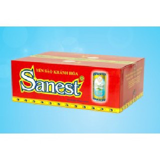 Thùng 30 lon] Nước yến sào Sanest Yến Sào Khánh Hòa thùng 30 lon 190ml, có đường, không đường.