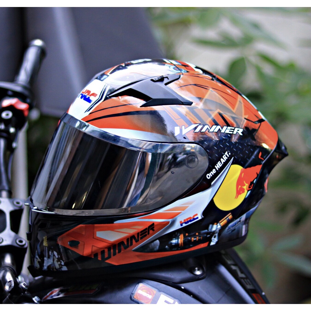 Mũ bảo hiểm fullface 1 kính YOHE 978 Plus Đen bóng lên tem Winner  - Tapu Shop