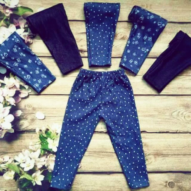Quần legging giả jean