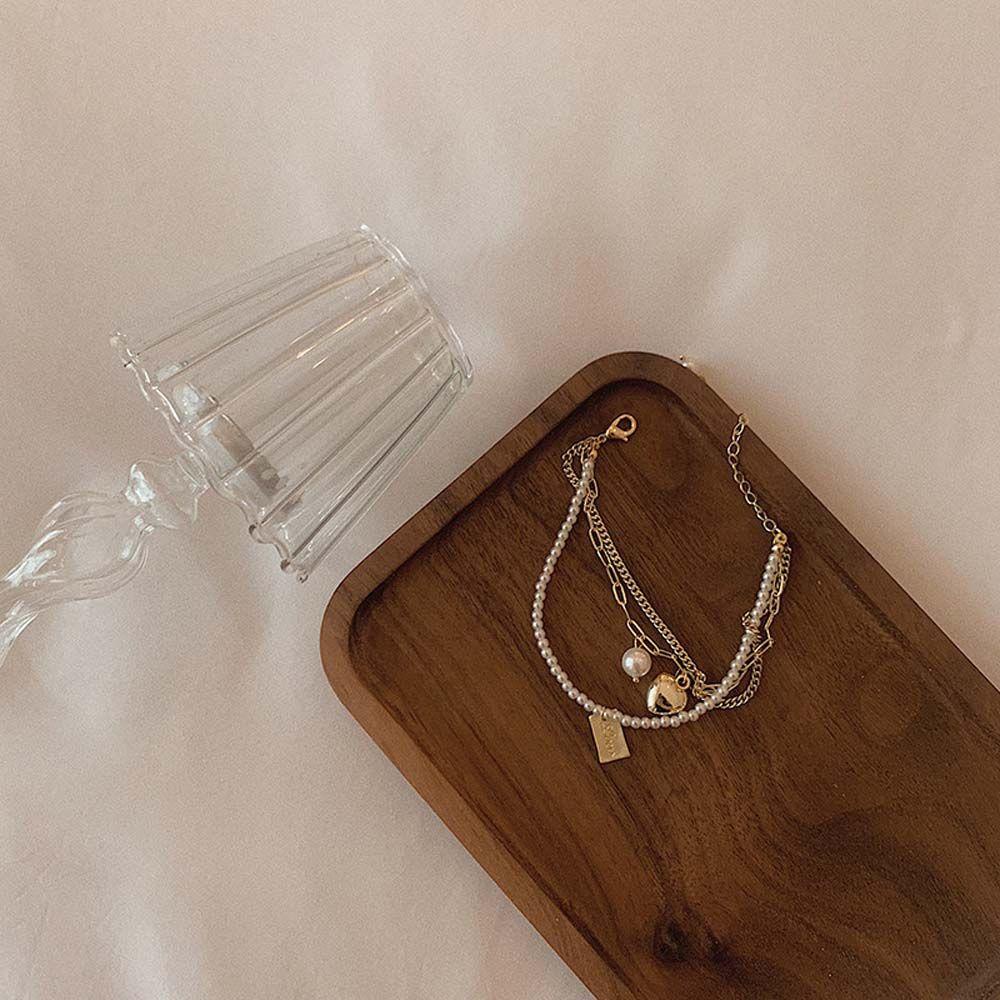 Vòng Tay Hai Lớp Thắt Nơ Họa Tiết Hình Học Cá Tính Hợp Thời Trang Cho Nữ|Vòng Tay Phong Cách Baroque Hàn Quốc