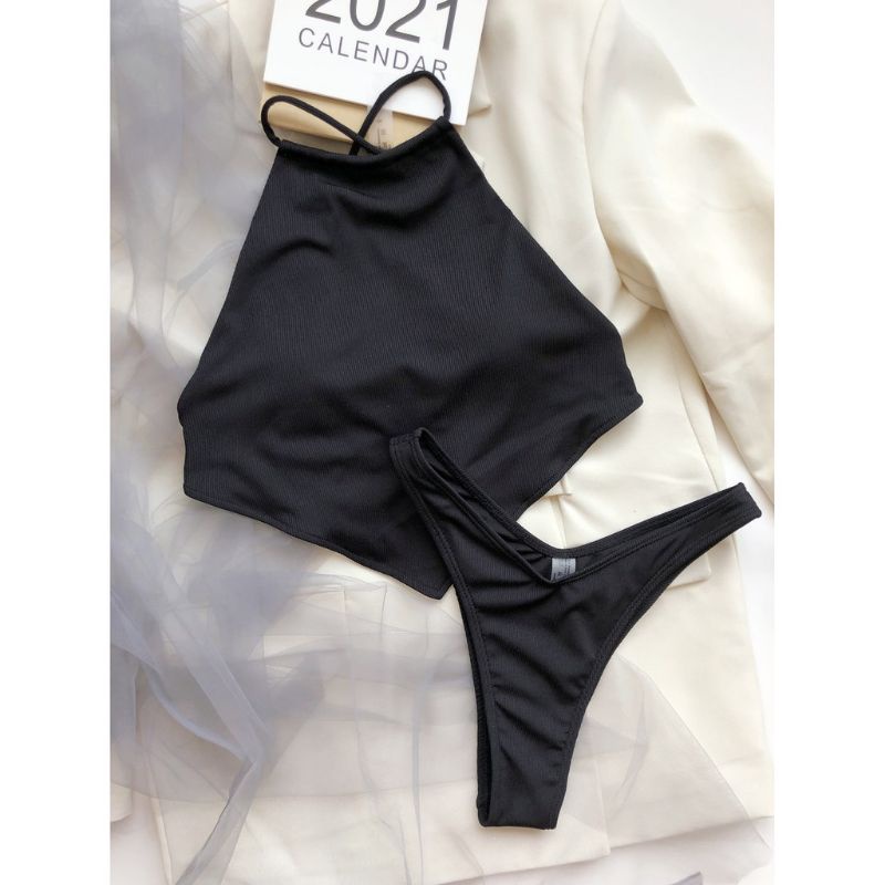 Bikini Pastel Áo Cổ Yếm Mặc Được 2 Kiểu