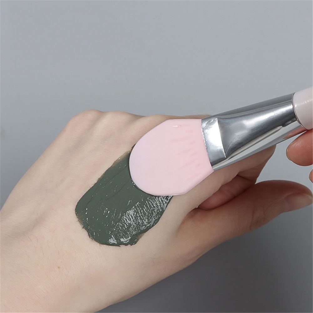 [Hàng mới về] Cọ đắp mặt nạ bùn thiết kế hai đầu chất liệu silica gel mềm mại tiện dụng