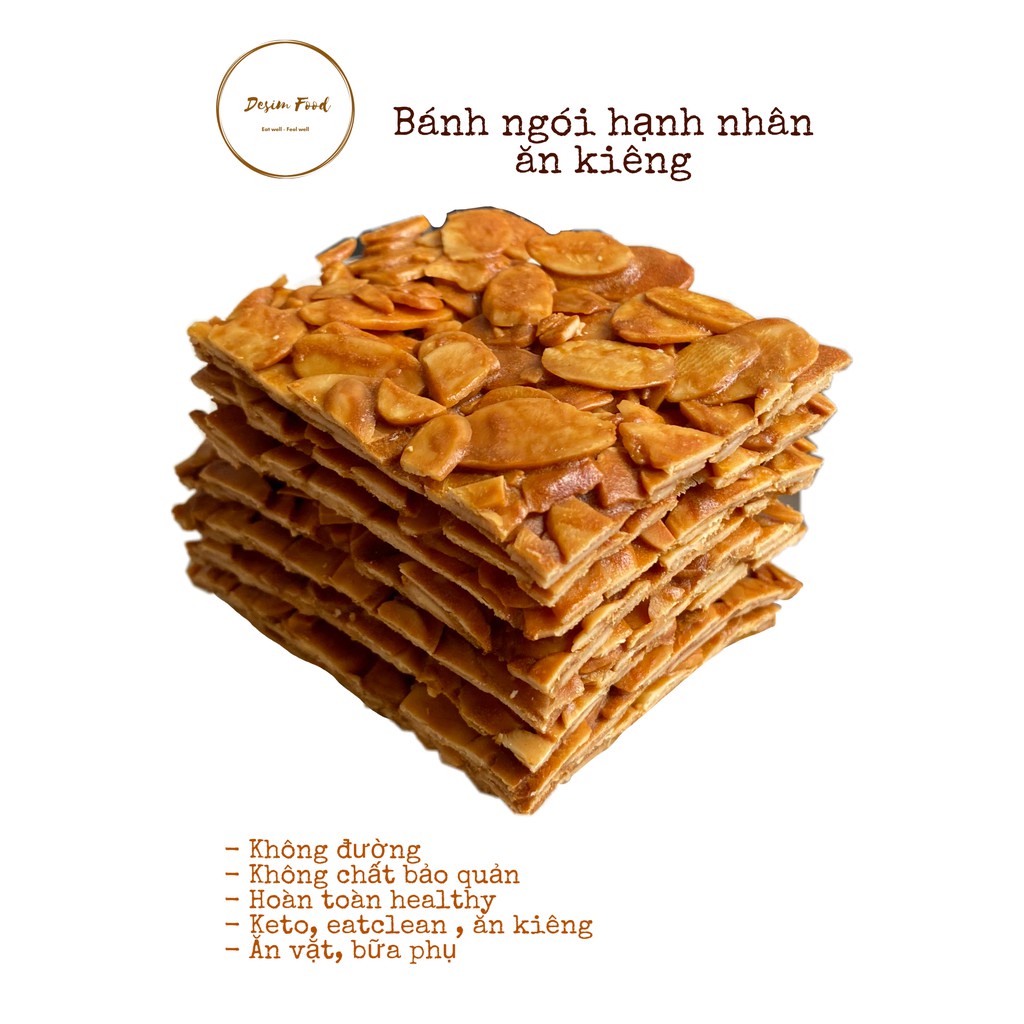 Bánh Ngói Hạnh Nhân - Bánh Hạnh Nhân Lát - Bánh Hạnh Nhân Keto - Bánh Hạnh Nhân Ăn Kiêng Ít Đường - Bánh Hạnh Nhân Giòn