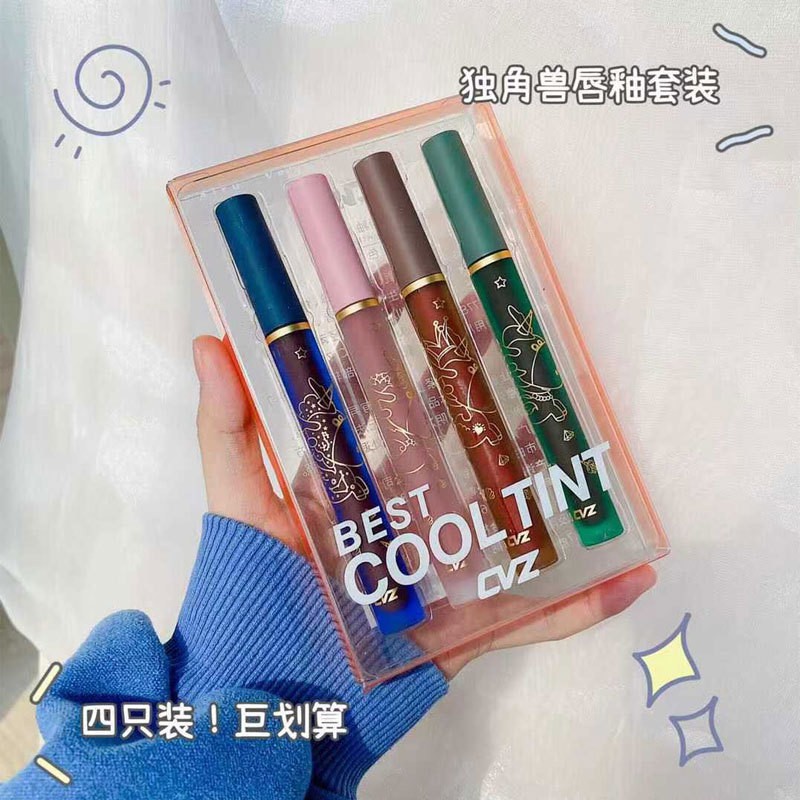 [Hàng mới về] Bộ Son Môi Cvz 4 Màu Tùy Chọn Chống Nước Dưỡng Ẩm Tiện Dụng | BigBuy360 - bigbuy360.vn