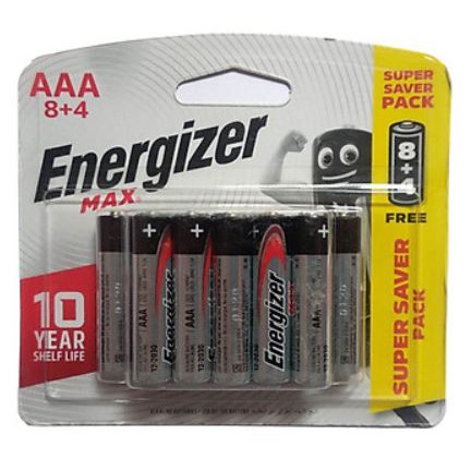 Vỉ 12 viên pin đũa AAA Energizer Alkaline chính hãng