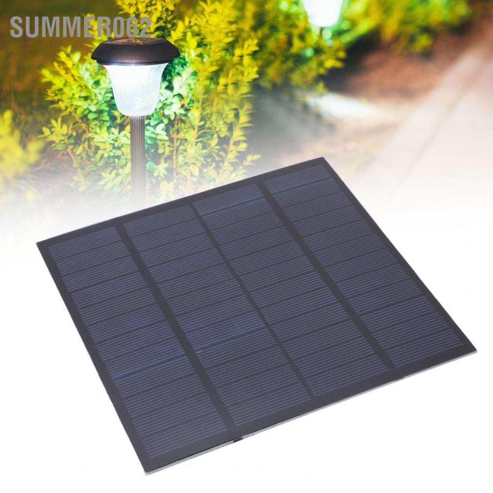 Summer062 3W 12V DIY Solar Battery Panel Portable Outdoor Travel Polysilicon 145x145mm