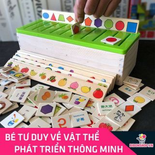 Đồ chơi thông minh-bộ thả hình tư duy montessori bằng gỗ