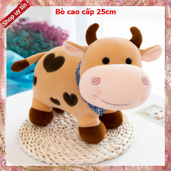 Gấu Bông Bò, Gối Ôm Bò Bông Đáng Yêu Ngộ Nghĩnh - Thú Nhồi Bông Đẹp Nhiều Mẫu