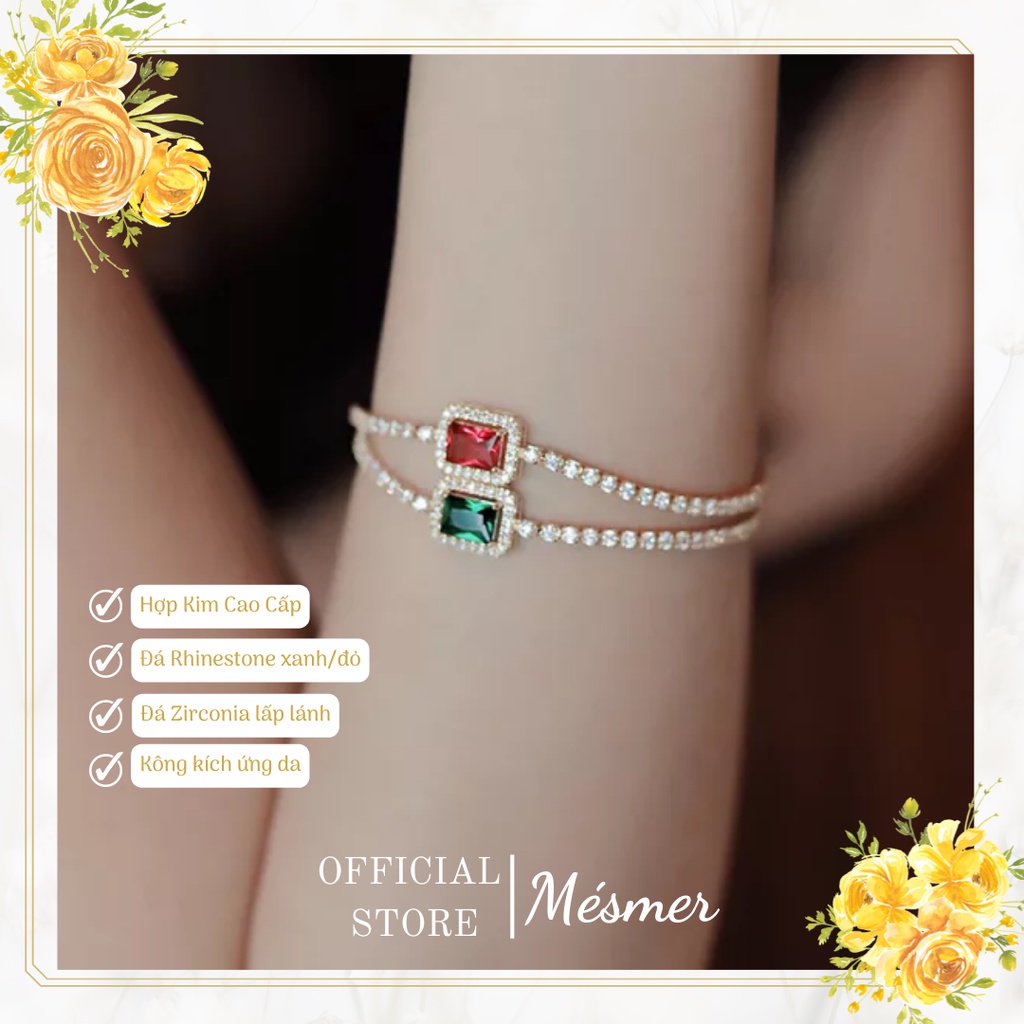 Set Dây Chuyền Vòng Tay Nữ Pha Lê Đá Rhinestone Phong Cách