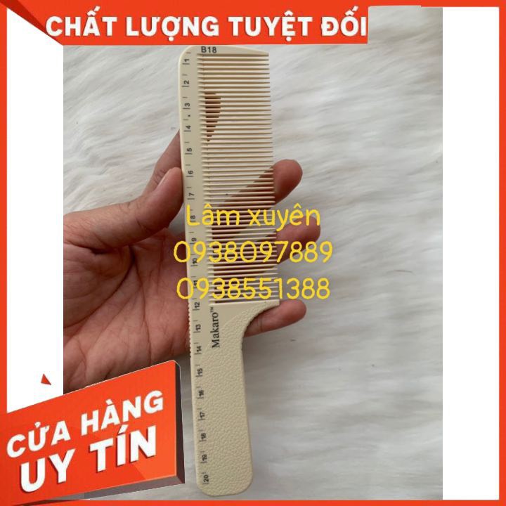 Lược cắt tóc nam bản to ⚡FREESHIP⚡ lược cắt bản mỏng cao cấp, dẽo, kháng hóa chất, chịu nhiệt, bám tóc, cắt tông đơ tốt