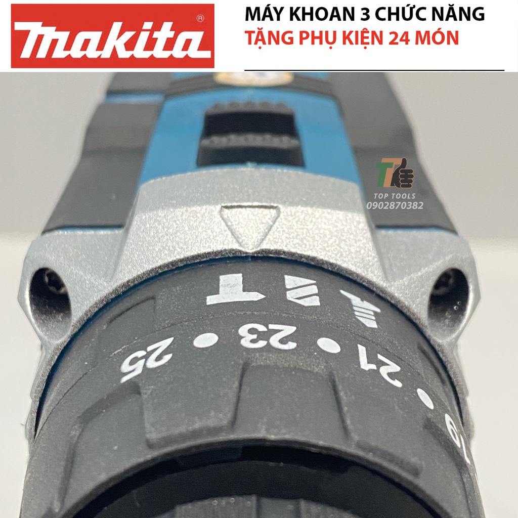 Máy khoan pin, May khoan pin Makitta 72v, tặng phụ kiện 24 chi tiết, khoan pin 3 chức năng