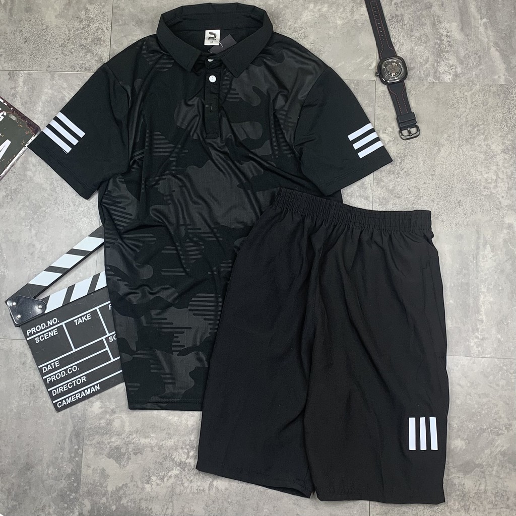 ( Sp kèm Video ) Bộ Thể Thao Nam Thun Lạnh Vải Trơn Cổ Tròn 4 Chiều, Cho Mùa Hè 2021 | BigBuy360 - bigbuy360.vn