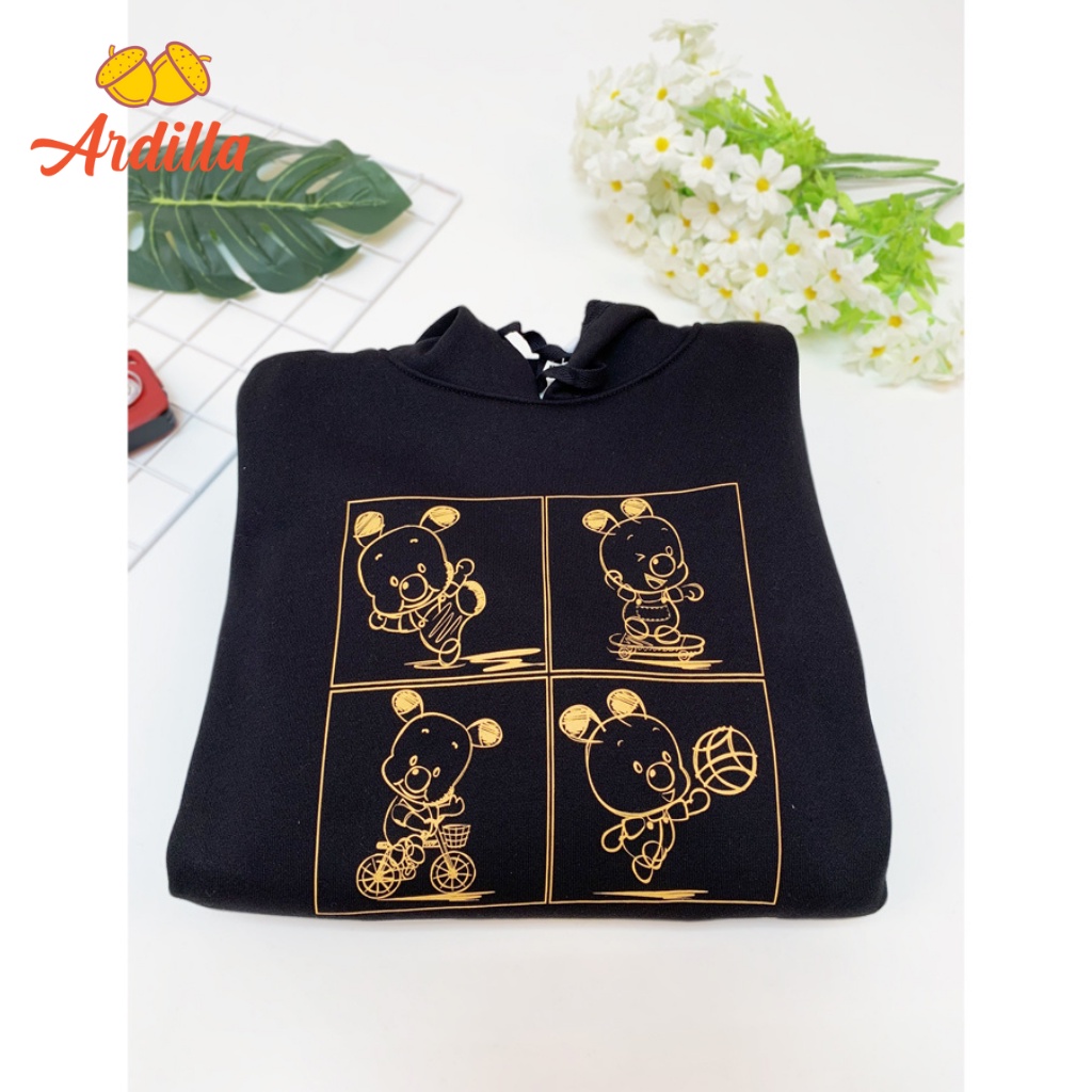 Váy Dài Tay Bé Gái ARDILLA Thiết Kế Dáng Dài Có Mũ, Chất Liệu Nỉ Cào Bông Ấm Áp Cho Bé Từ 8-15 Tuổi TA8502VDT