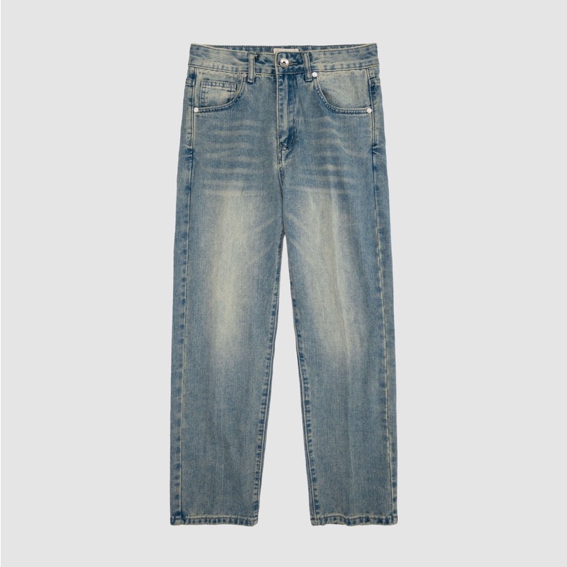 Quần jeans xanh dáng suông Selected JHL 28215-3 Washe Blue Loose