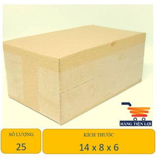Bộ 25 thùng carton sóng B cứng size D 14 x R 8 x C 6