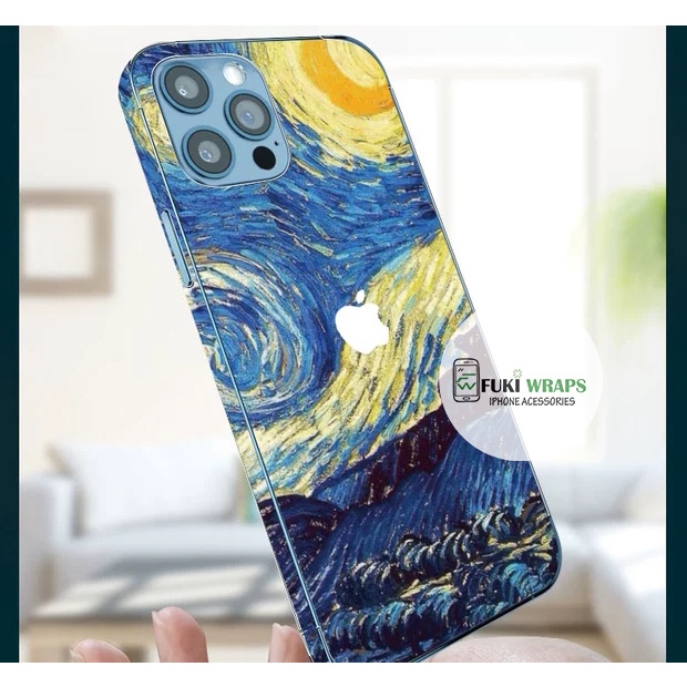 Tấm dán Skin Mặt Sau Nghệ Thuật FULL VIỀN Dành Cho 13prm , 12prm , 11prm , x, xsm, xr  , ip11 , ip12 , ip13 - FukiShop