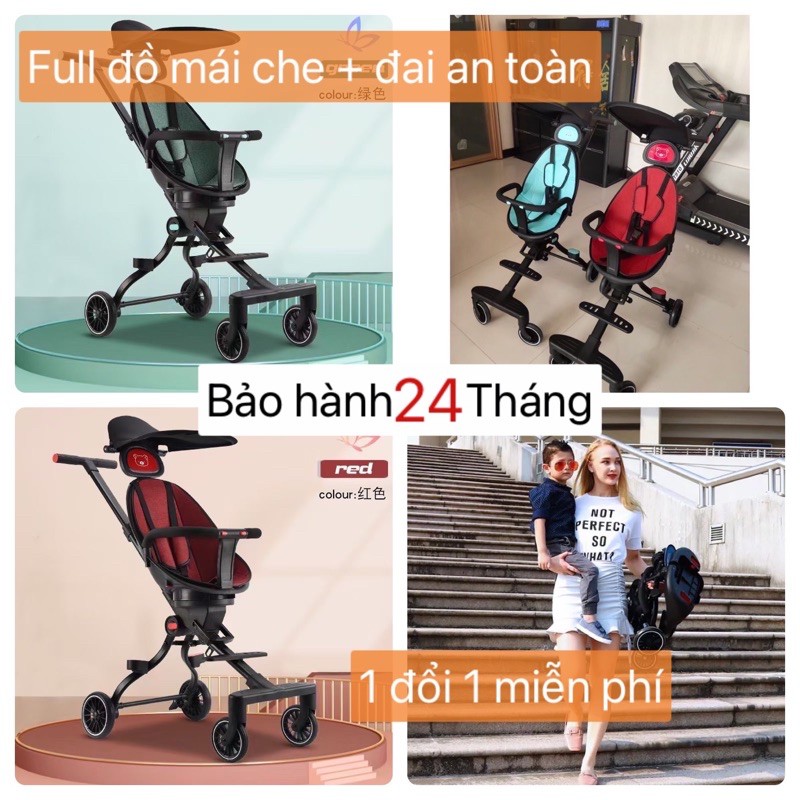 XE ĐẨY THÔNG MINH 2 CHIỀU CHO BÉ, XE DẨY GẤP GỌN CHO BÉ V6 [ BẢO HÀNH 24 THÁNG ]