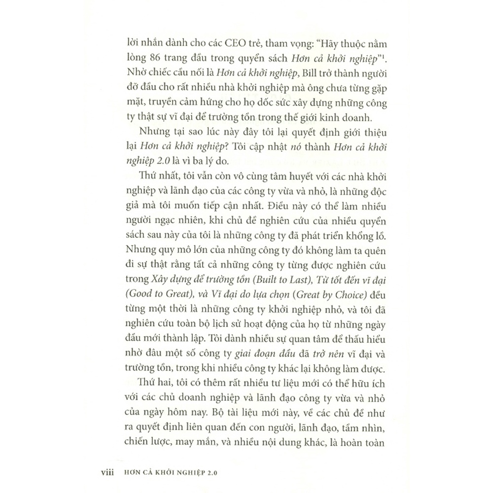 Sách - Hơn Cả Khởi Nghiệp 2.0 - Xây Dựng Công Ty Từ Khởi Nghiệp Đến Vĩ Đại Trường Tồn
