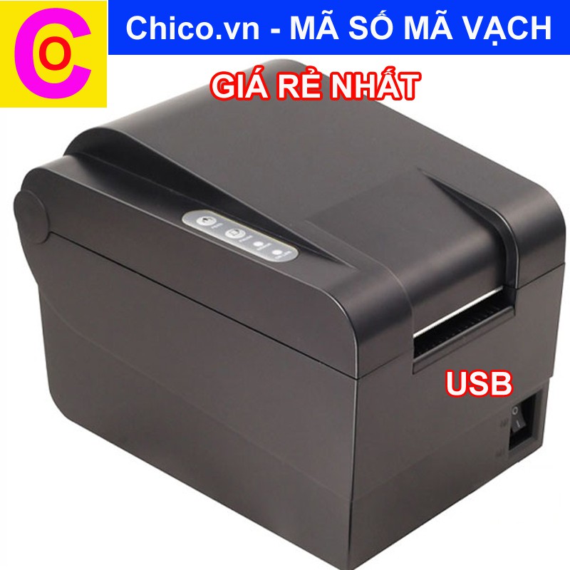 Máy in hóa đơn Xprinter XP-235B tặng 1 cuộn in tem giá rẻ chico.vn