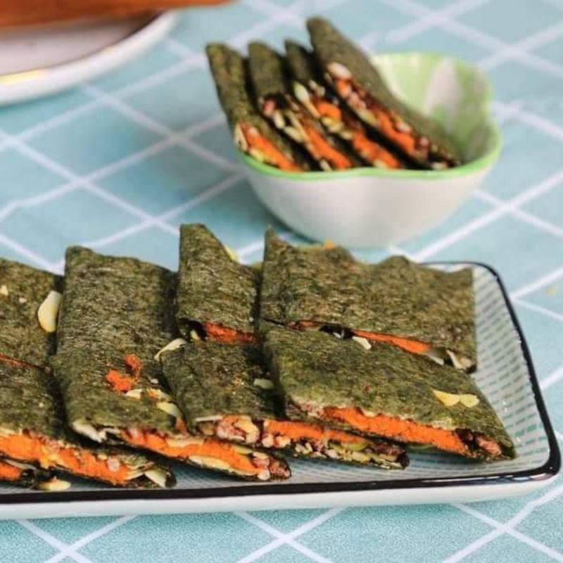RONG BIỂN KẸP HẠT DINH DƯỠNG GIÒN GỤM NHÀ LÀM