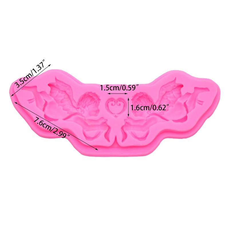 Aoto Khuôn Silicone Làm Bánh Hình Thiên Thần Cupid Phong Cách Châu Âu DIY