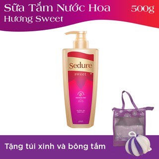 Sữa Tắm Nước Hoa Sedure Sweet 500g Tặng Túi Xinh Và Bông Tắm