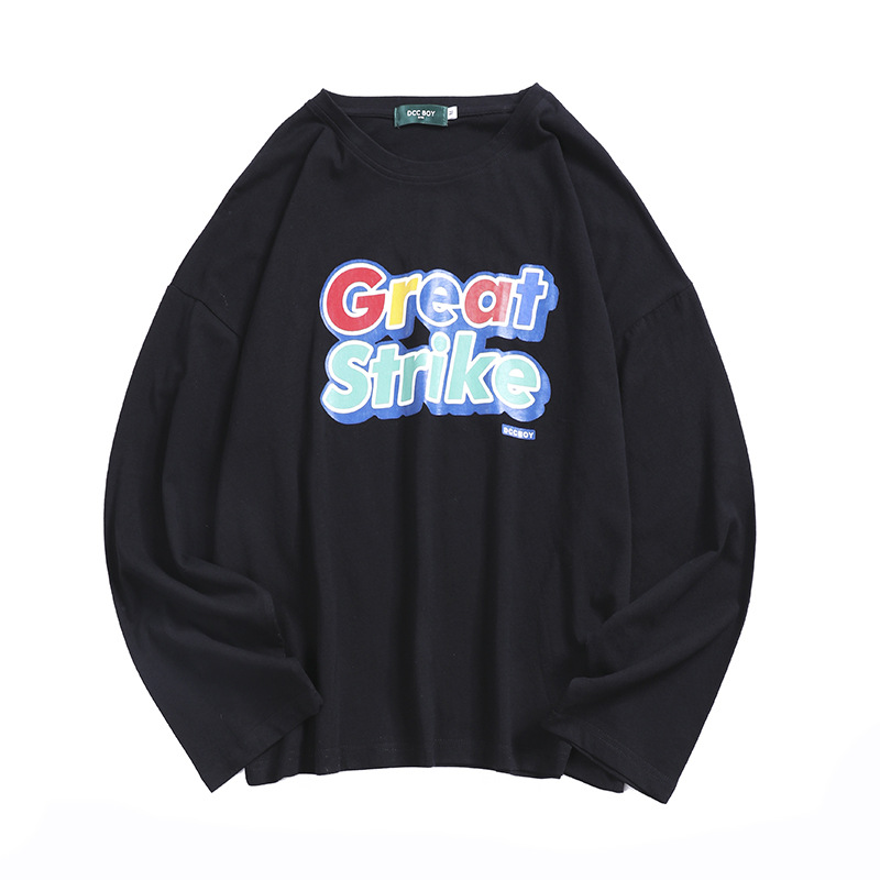 Áo Thun Tay Dài Cổ Tròn Form Rộng Thời Trang Cho Nam | BigBuy360 - bigbuy360.vn