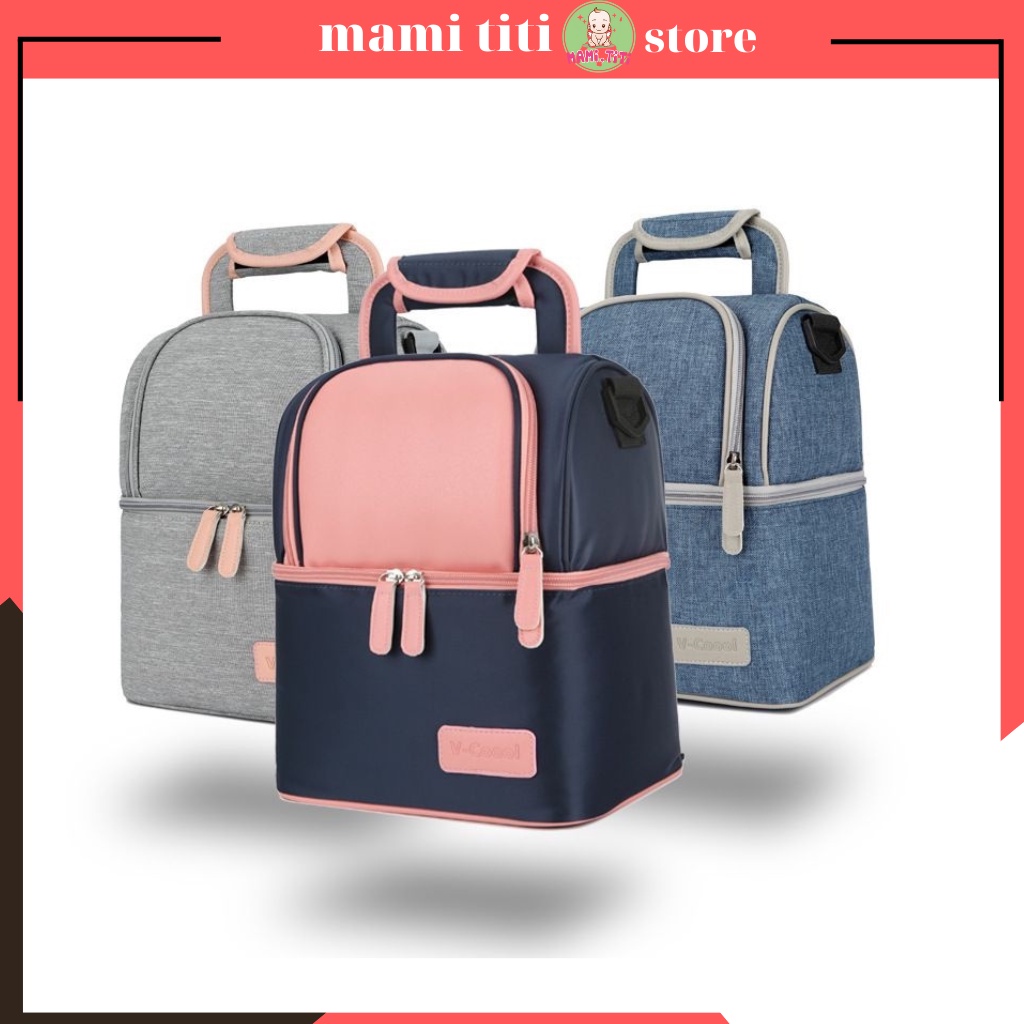 Balo bỉm sữa VCOOL - KICHILACHI vải chống thấm và giữ nhiệt