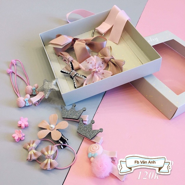 Set kẹp tóc cho bé gái