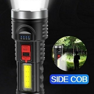 4 Modes Usb Rechargeable Flashlight 8000lm Waterproof 18650 Battery
