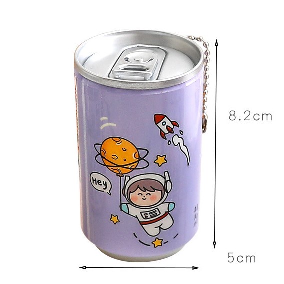 Khăn giấy ướt hình lon nước mini bỏ túi 30 tờ có dây treo tiện dụng nhiều mẫu đáng yêu