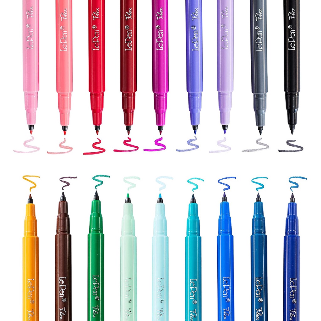 Bút brush Lepen Flex dành cho người tập Calligraphy Handwriting chính hãng Marvy Be Tiny Stationery