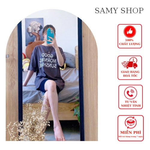 Áo phông thun nam nữ, áo thun form rộng chất cotton good morning GIÁ TỐT