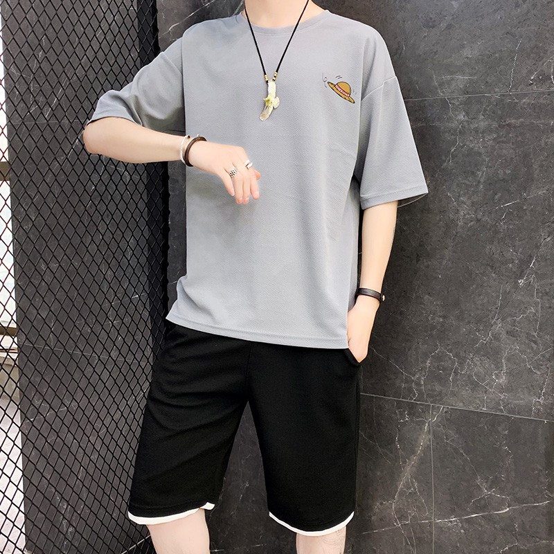 Bộ Quần Áo Thun Nam Thời Trang In Họa Tiết Mũ Rơm Cá Tính Năng Động Zenkonam MEN QA 082