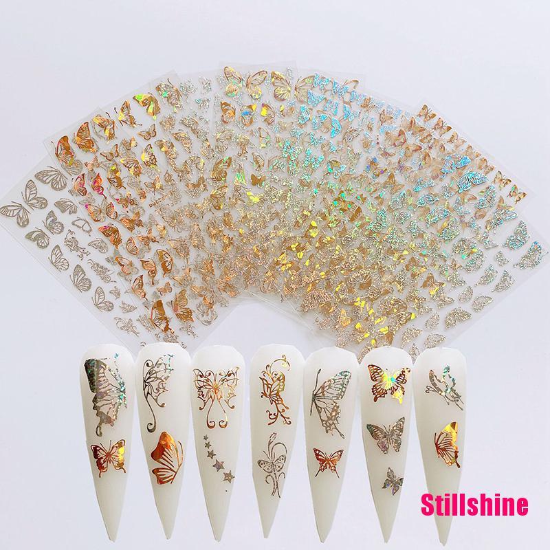 Miếng Dán Trang Trí Móng Tay Hình Bướm Dễ Thương