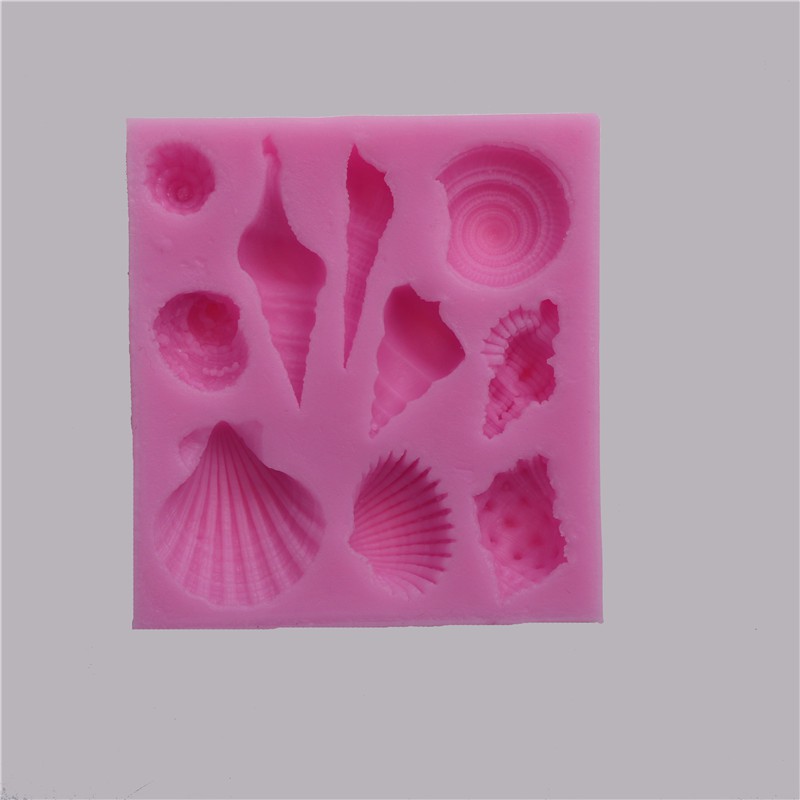 Khuôn Silicone Tạo Hình Vỏ Sò Làm Bánh Kẹo Chocolate