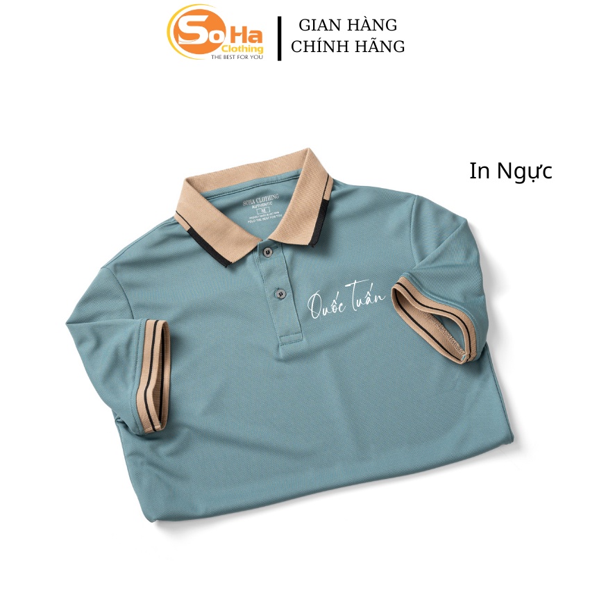 Áo polo nam  IN TÊN  theo yêu cầu basic đẹp vải cá sấu , chuẩn form, trẻ trung, lịch sự - SoHa Clothing