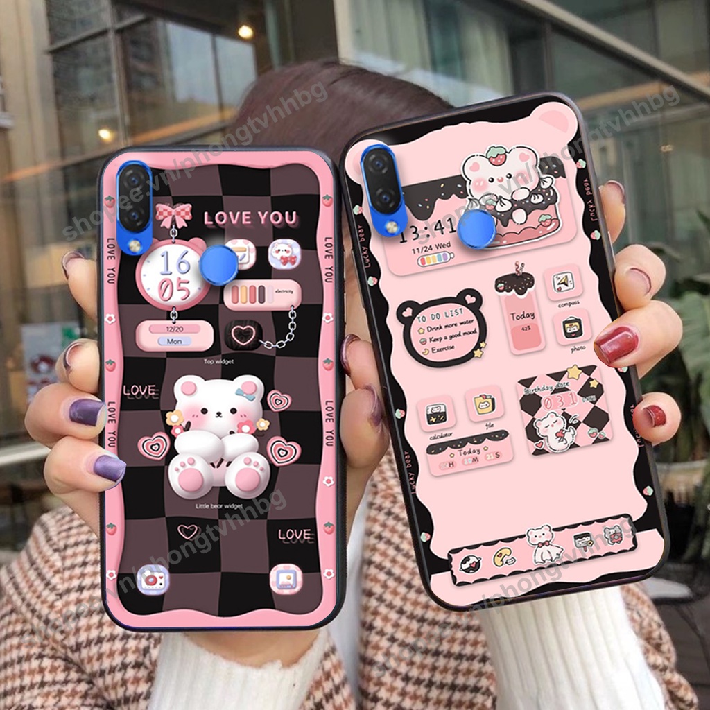 Ốp lưng Huawei Nova 3 / Nova 3E / Nova 3i gấu,thỏ trắng , đồng hồ dễ thương cute cực đẹp