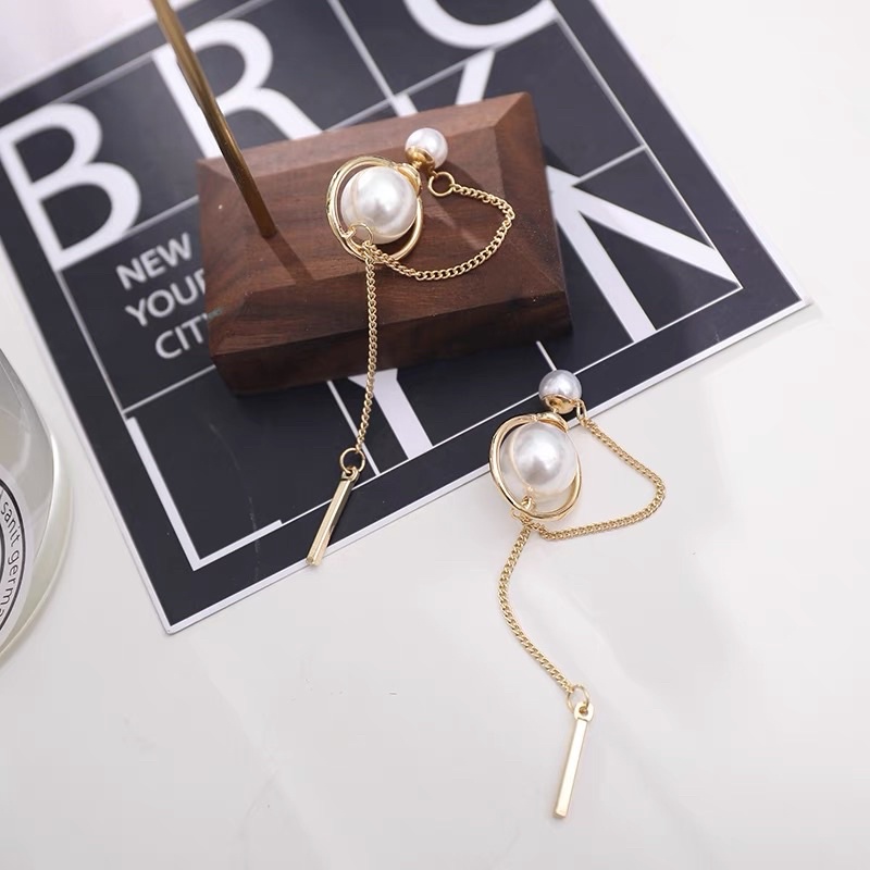 Khuyên tai đính hạt phong cách Hàn - Maben