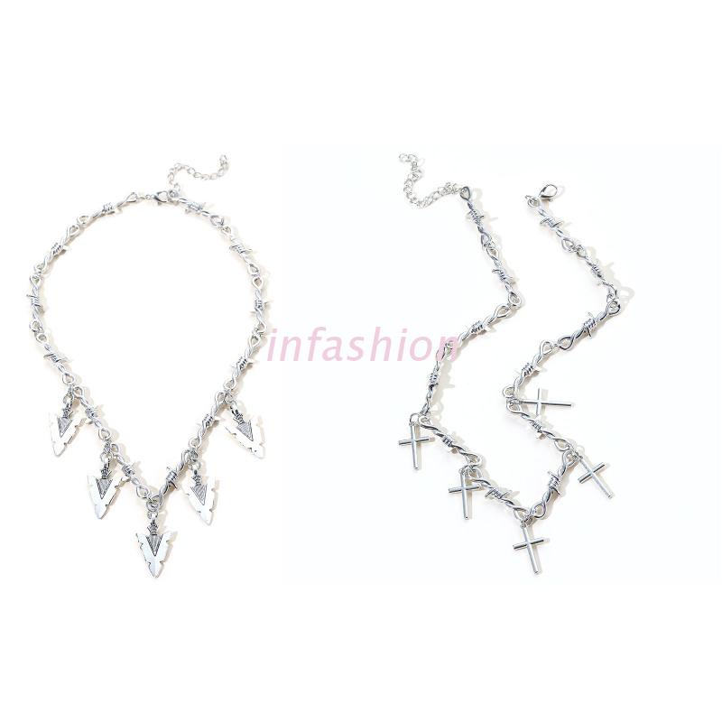 Vòng Tay Dây Gai Kim Loại Màu Bạc Phong Cách Gothic Cho Nam Và Nữ