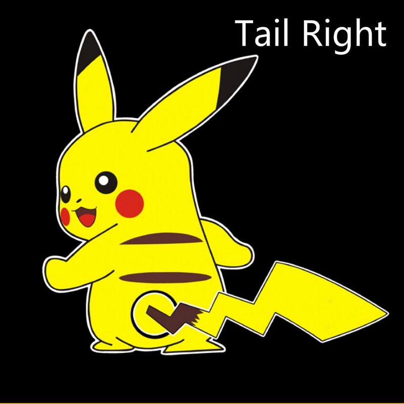 Miếng Dán Phản Quang Họa Tiết Pikachu Vui Nhộn Trang Trí Kính Chắn Gió Xe Hơi