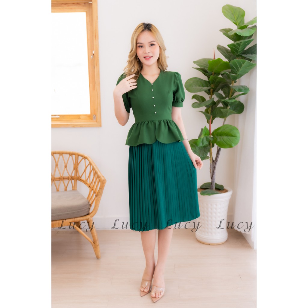 Đầm Emma 2205 Váy Lucy dáng peplum quý phái giá tốt