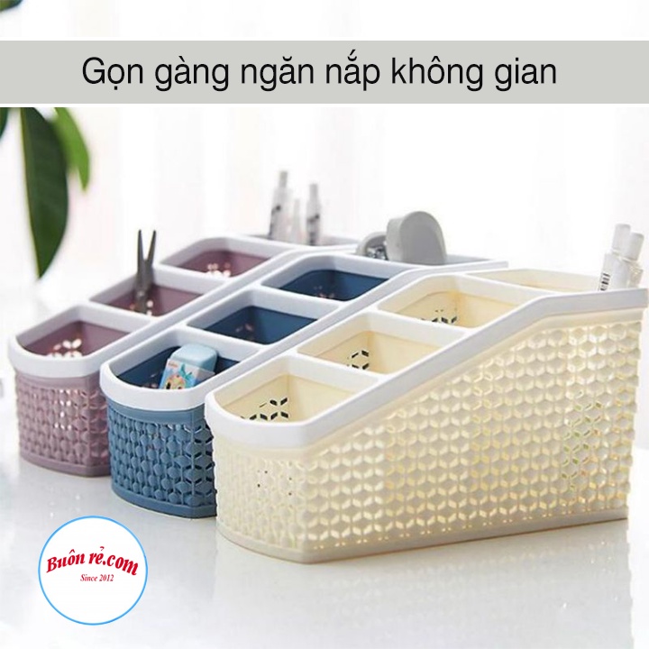 Khay nhựa tiện ích 4 ngăn VIỆT NHẬT PLASTIC (MS:5696) - khay đựng bút, đồ dùng học tập 01228 Buôn Rẻ