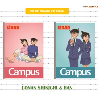Vở Campus kẻ ngang có chấm Conan shinichi & ran NB-BCSR120 120tr 80q/th