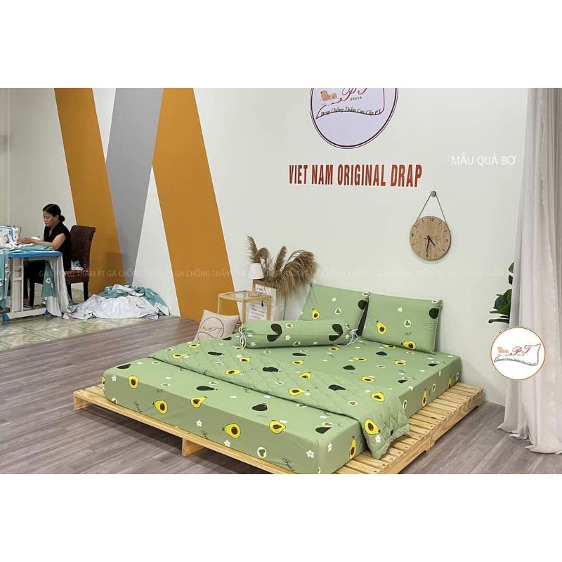 [Nệm &lt;=10cm, ĐỦ SIZE] Ga Chống Thấm Cotton Cao Cấp PT [BH 6 tháng-ĐỔI TRẢ FREE]mới chống thấm 100% không sột soạt mát mẻ