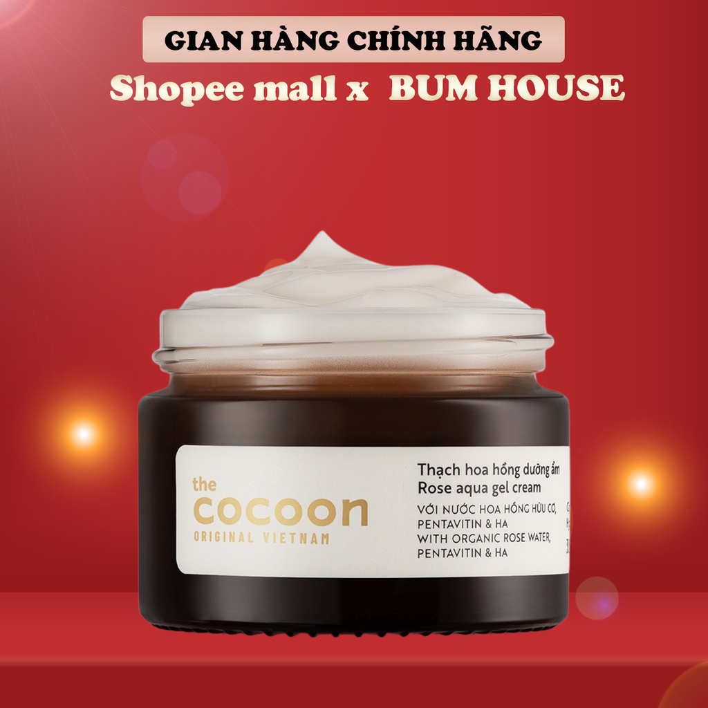 Thạch hoa hồng dưỡng ẩm Cocoon 30ml/100ml