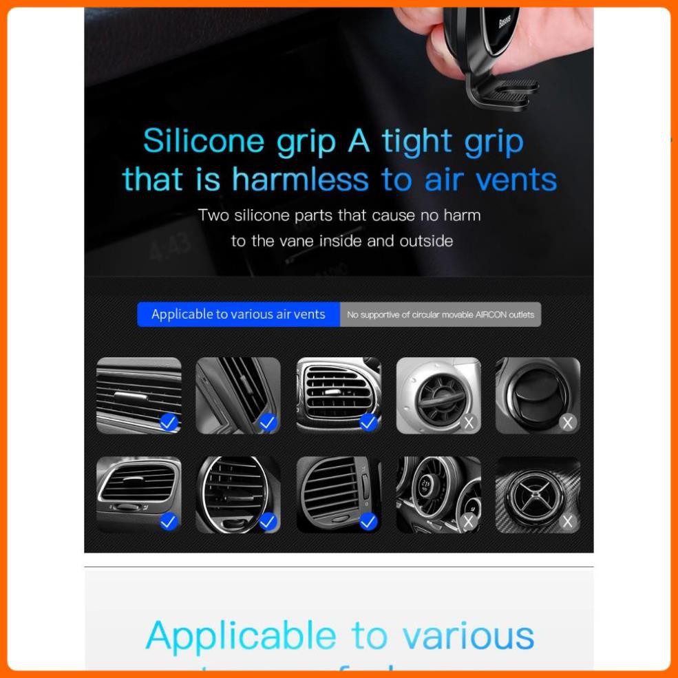 Kẹp Điện Thoại Thông Minh Trên Xe Hơi Hãng Baseus Có Cảm Biến Tự Động Giữ Điện Thoại Khi Sử Dụng | BigBuy360 - bigbuy360.vn