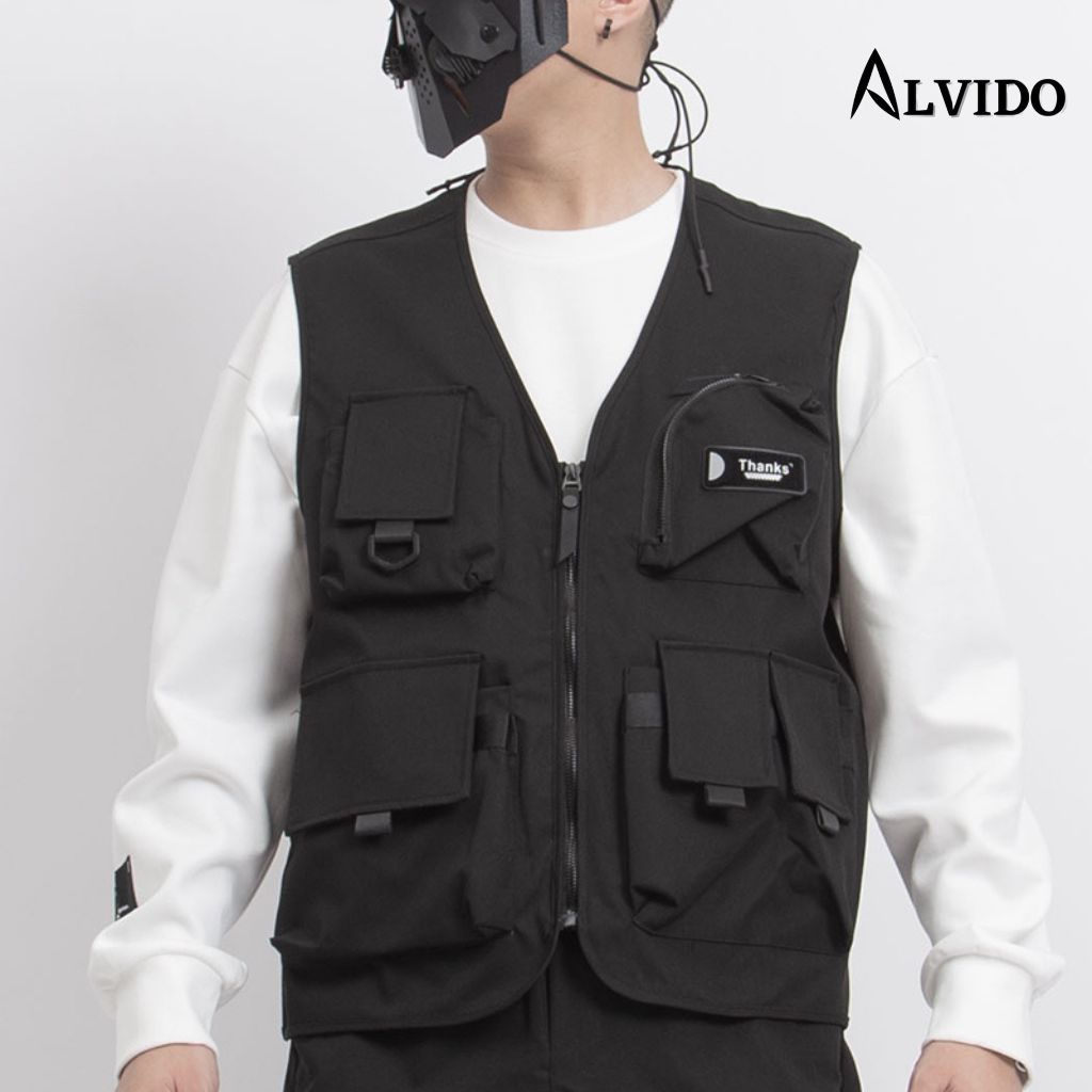 Áo Gile ALVIDO Áo Khoác Ngoài Form Rộng Gile Basic Tea Nam Nữ Oversize Phong Cách Ulzzang GL26