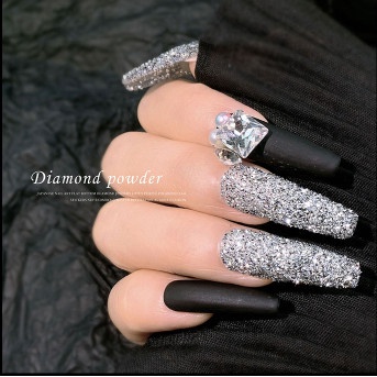 Hũ đá rắc nail kim cương Yapas 9gram , nhũ rắc nail diamond tinh thể lấp lánh chất liệu đá crytal trang trí móng tay