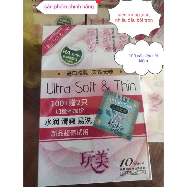 Bao Cao Su  Hoa Ly Trung  Quốc102 cái Siêu Mỏng, Nhiều Gel Bôi trơn , Giao Hàng Kín Đáo